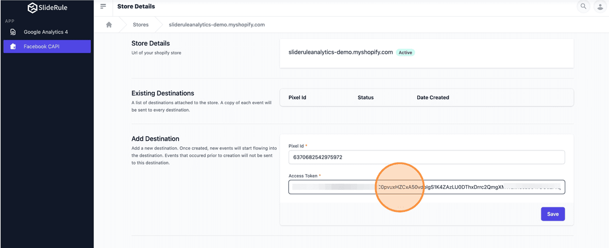 Pasting Access Token in SlideRule