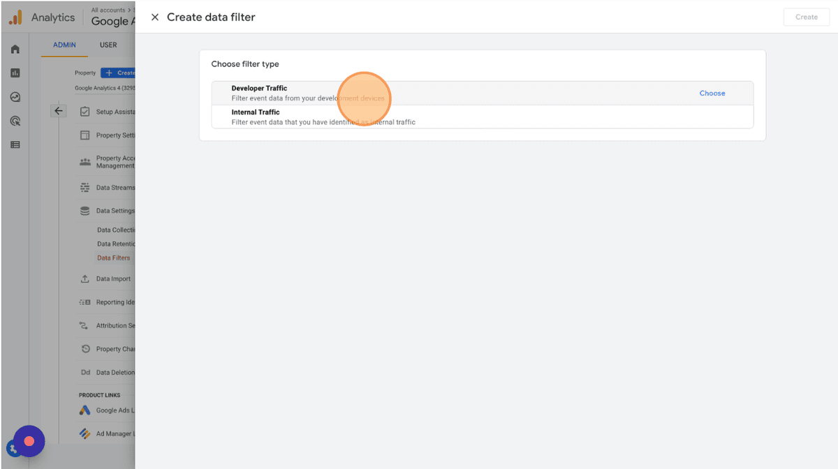 Creating Developer Traffic filter