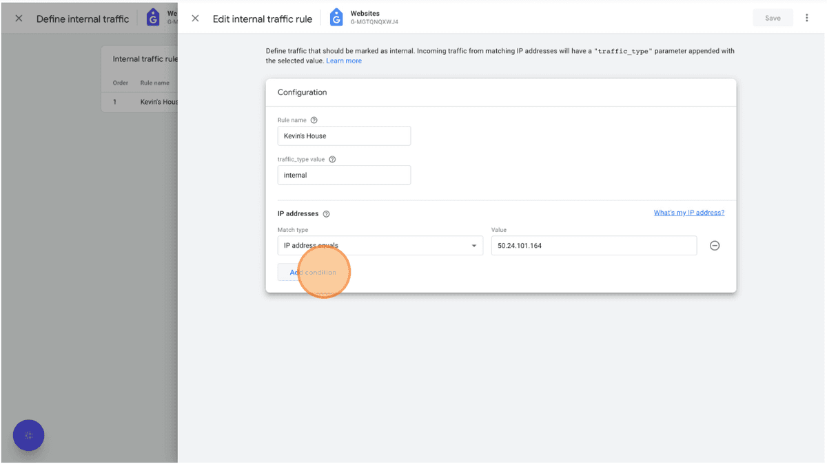 Adding more IP conditions