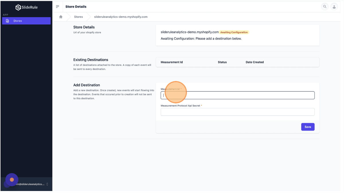 Adding Measurement Id to SlideRule Analytics configuration