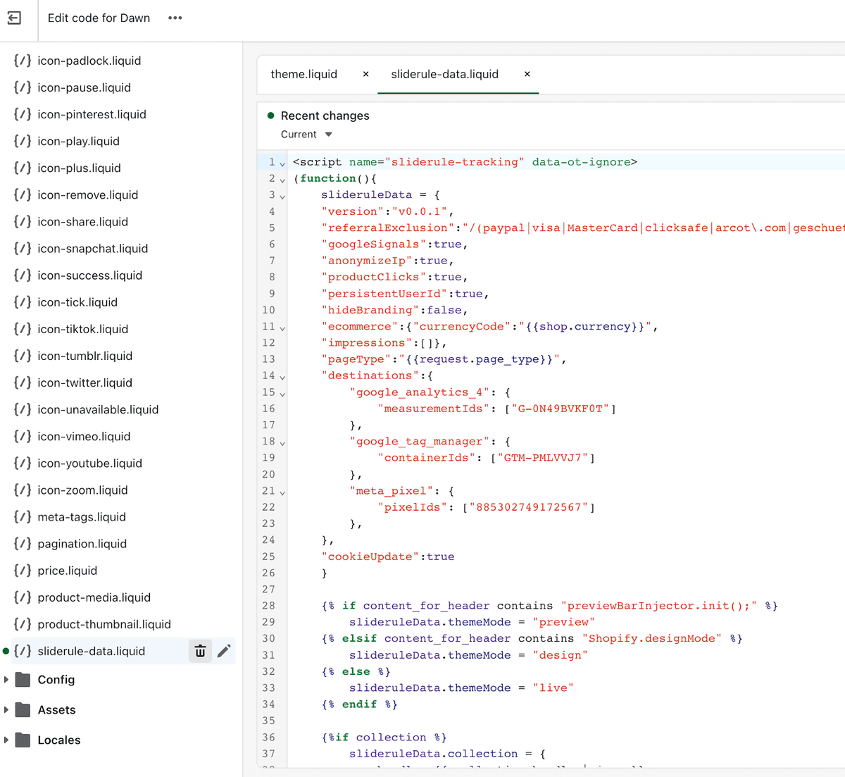 Deleting sliderule-data.liquid file from Snippets folder