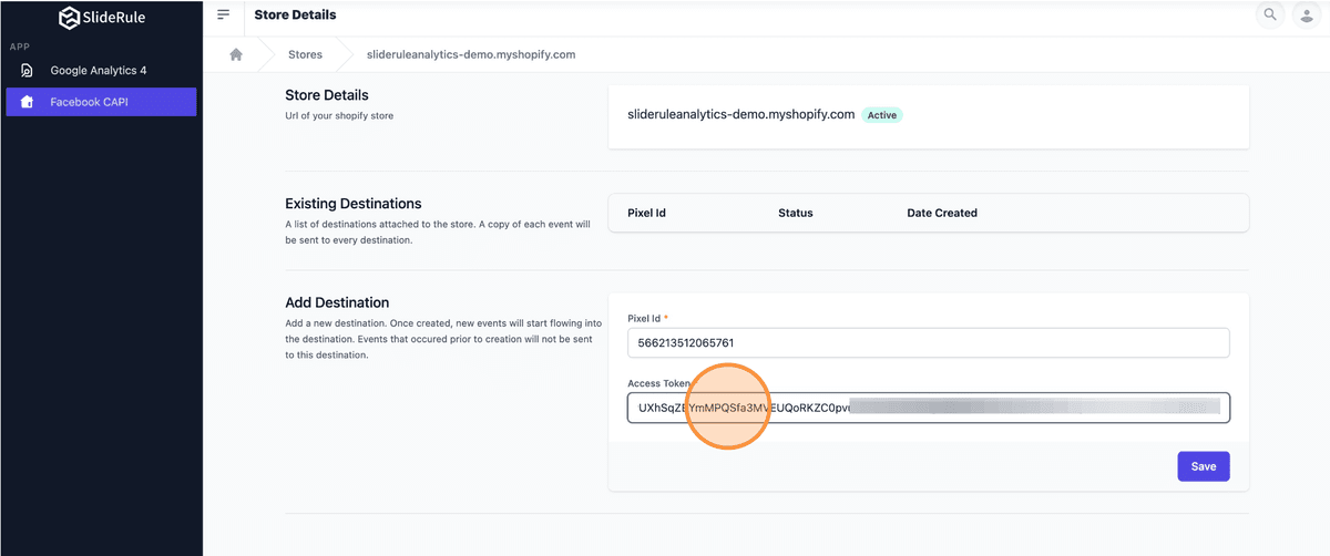 Pasting Access Token in SlideRule